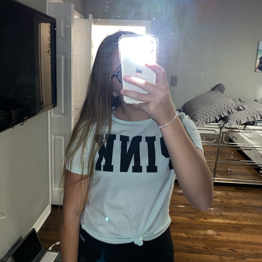 Pink short sleeve shirt